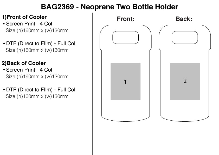 Neoprene Two Bottle Holder – Branded Cooler Bags
