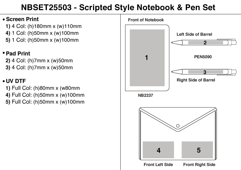 Scripted Style Notebook & Pen Set (NBSET25503) – Branded Gift Sets