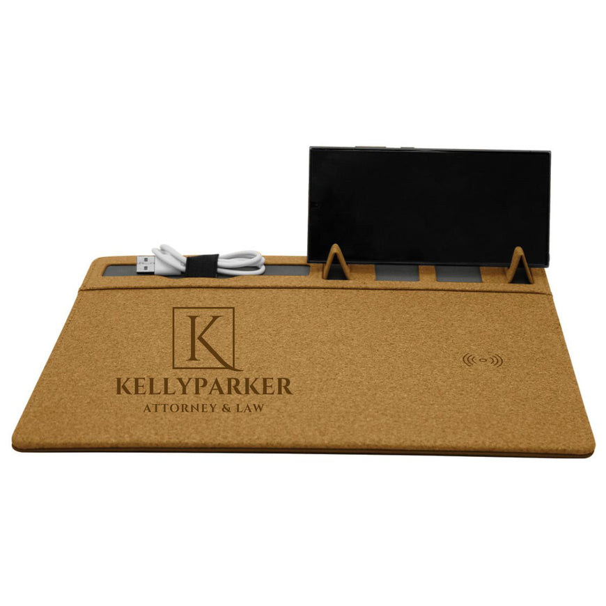 Luan Cork Wireless Charger & Mousepad – Branded Desktop Accessories