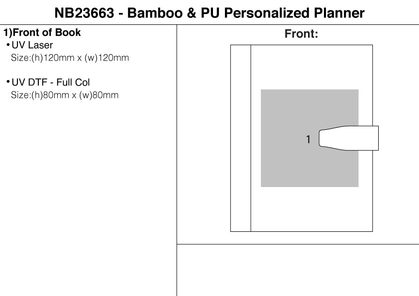 Bamboo & PU Personalized Planner – Branded Notebooks