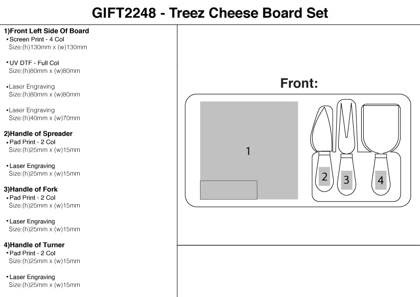 Treez Cheese Board Set – Branded Eco-Friendly