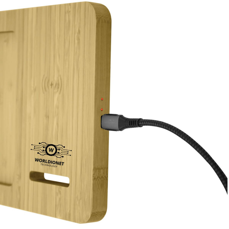 Bamboo Wireless Charger & Photo Frame – Branded Technology