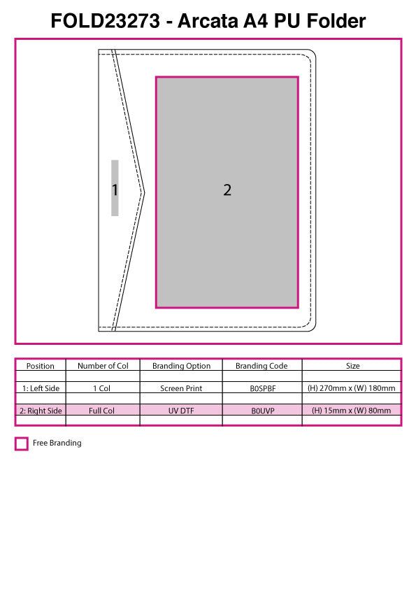 Arcata A4 PU Folder – Branded Conference Folders
