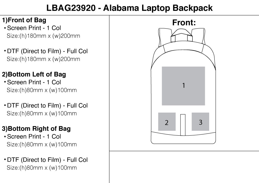 Alabama Laptop Backpack – Branded Laptop Bags