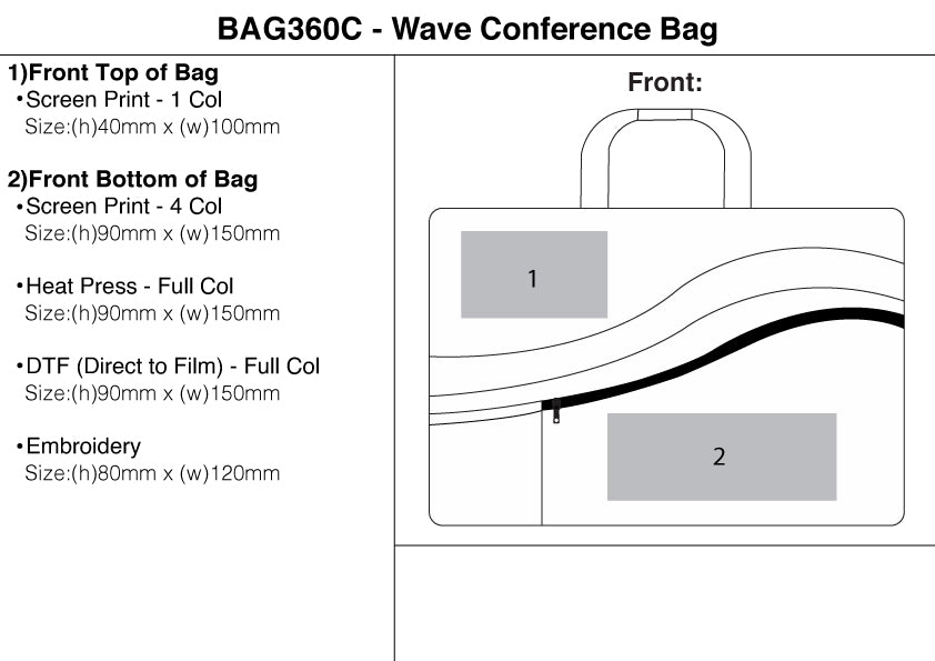 Wave Conference Bag (BAG360C) – Branded Conference Bags