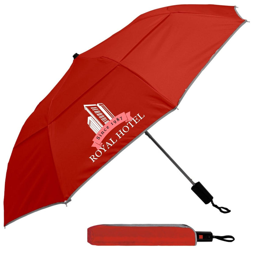 Reflective Piping Windproof Umbrella (UMB23802) – Branded Umbrellas