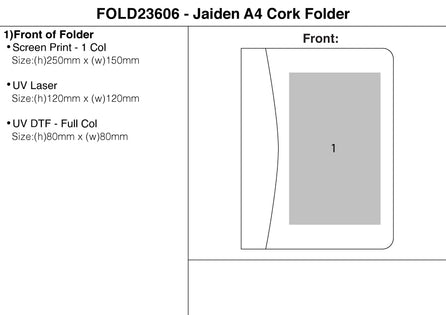 Jaiden A4 Cork Folder – Branded Conference Folders