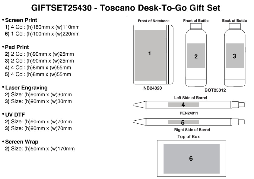 Toscano Desk (GIFTSET25430) – Branded Gift Sets