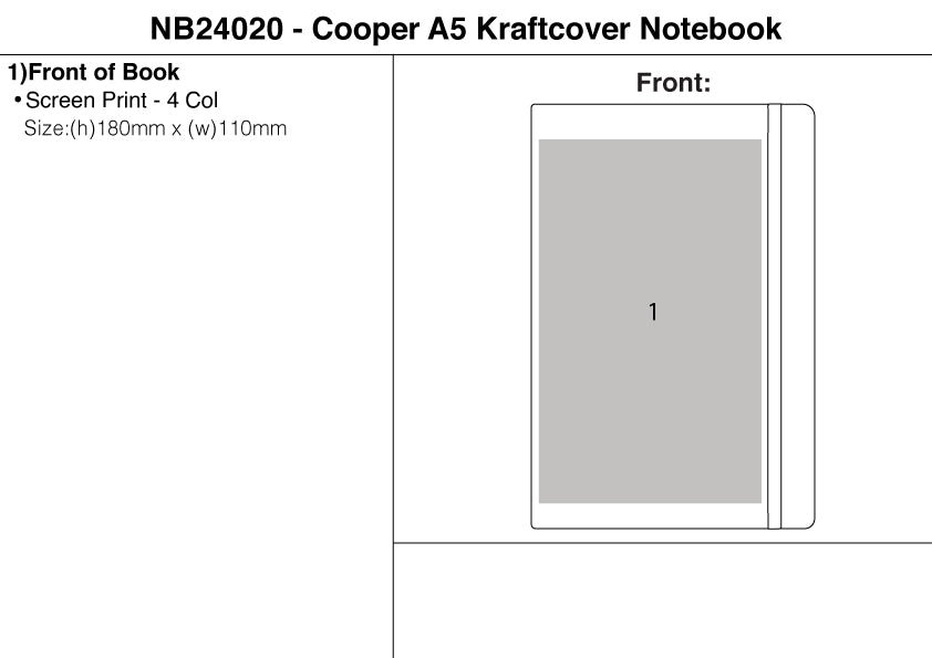 Cooper A5 Kraftcover Notebook – Branded Eco-Friendly