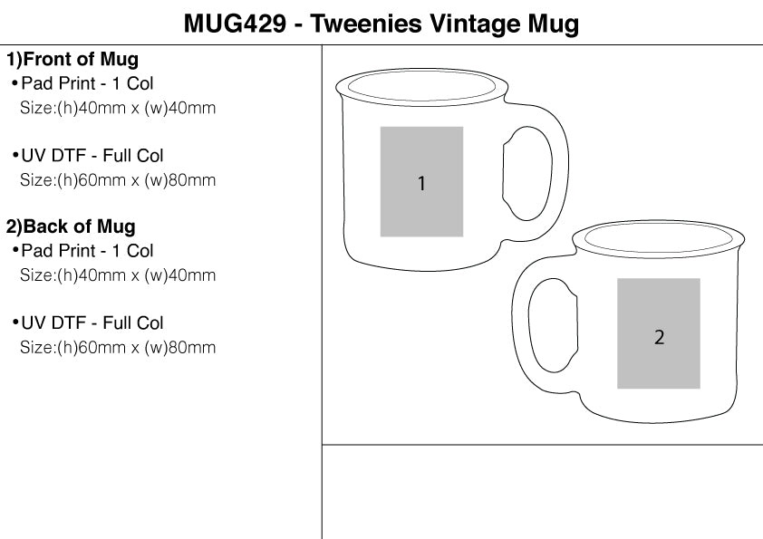 300ml Tweenies Vintage Mug – Branded Drinkware