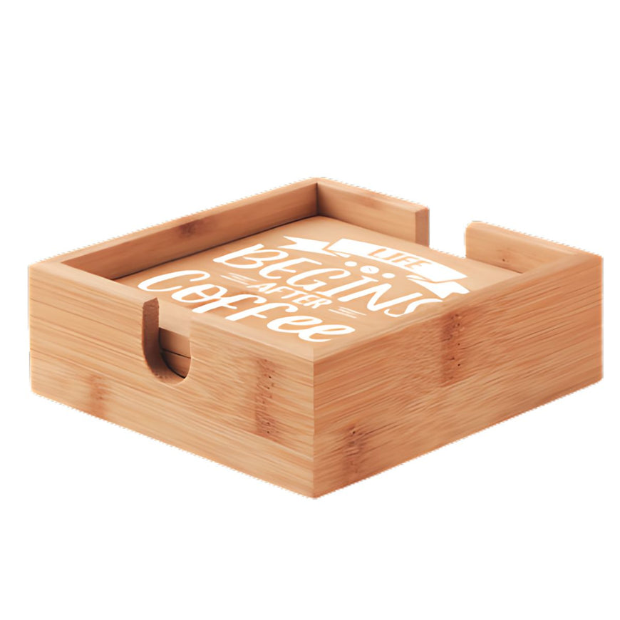 Bamboo Coaster Set – Branded Eco-Friendly
