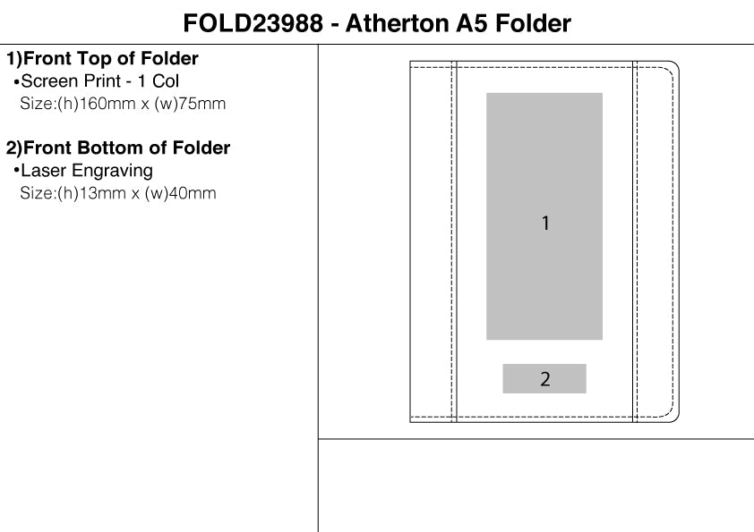 Atherton A5 Folder – Branded Conference Folders