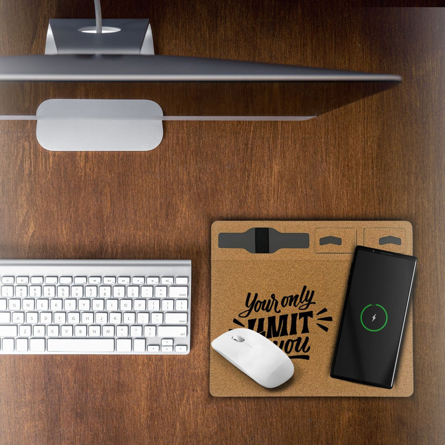 Luan Cork Wireless Charger & Mousepad – Branded Desktop Accessories