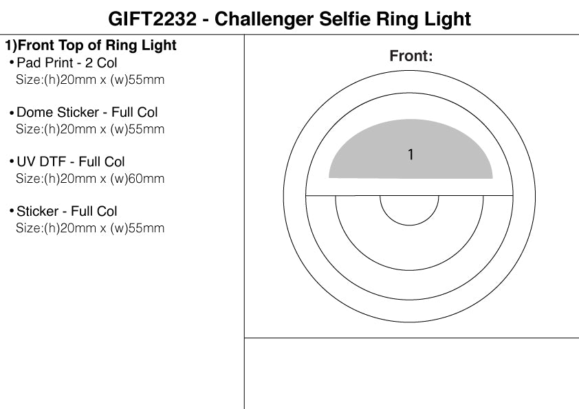 Challenger Selfie Ring Light – Branded Technology