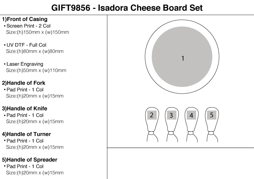 Isadora Cheese Board Set – Branded Executive Gifts