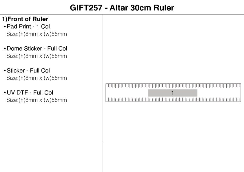 Altar 30cm Ruler – Branded Stationery