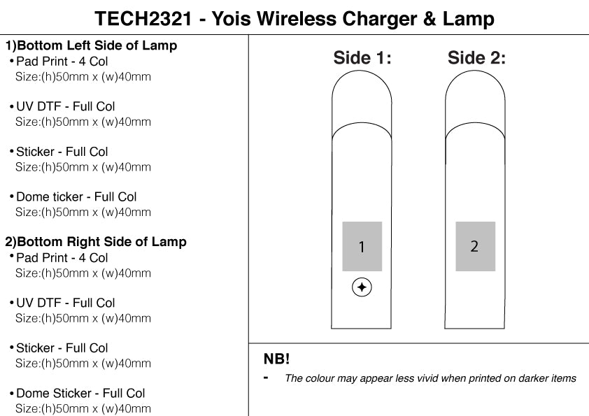 Yois Wireless Charger & Lamp – Branded Technology