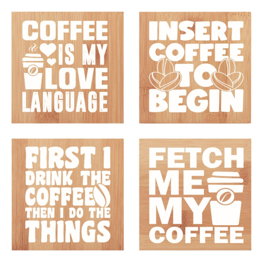 Bamboo Coaster Set – Branded Eco-Friendly