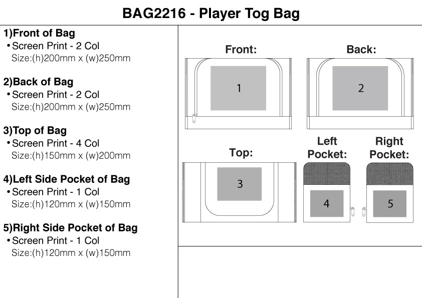 Player Tog Bag – Branded Tog Bags