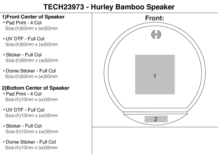 Hurley Bamboo Speaker – Branded Desktop Accessories