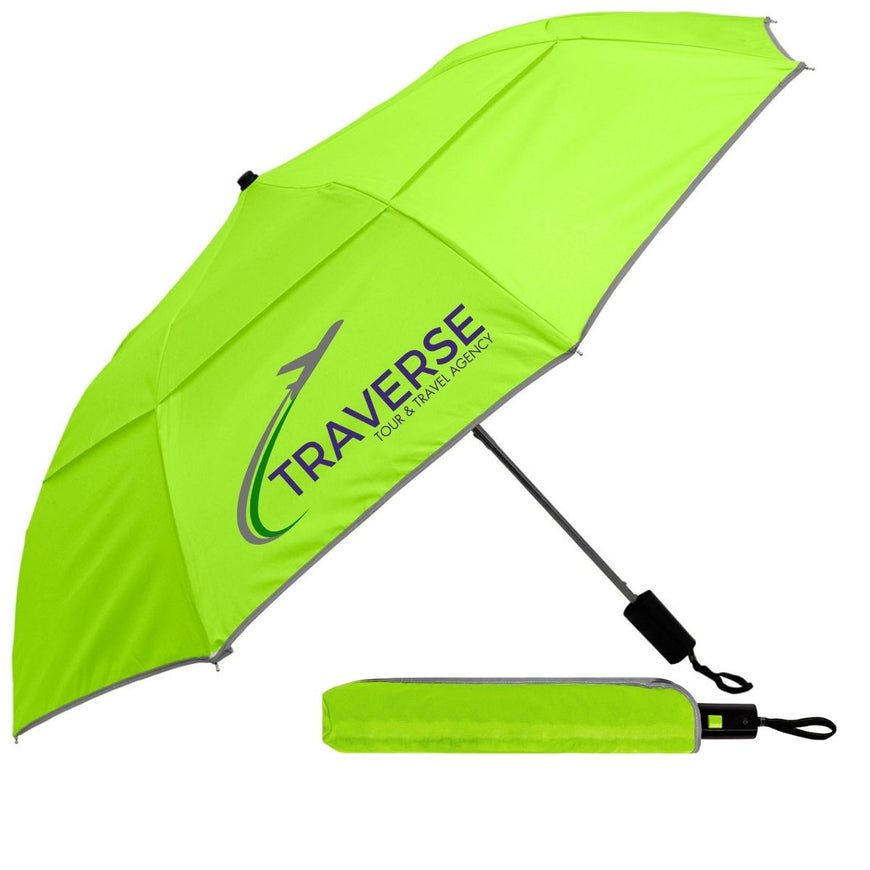 Reflective Piping Windproof Umbrella (UMB23802) – Branded Umbrellas