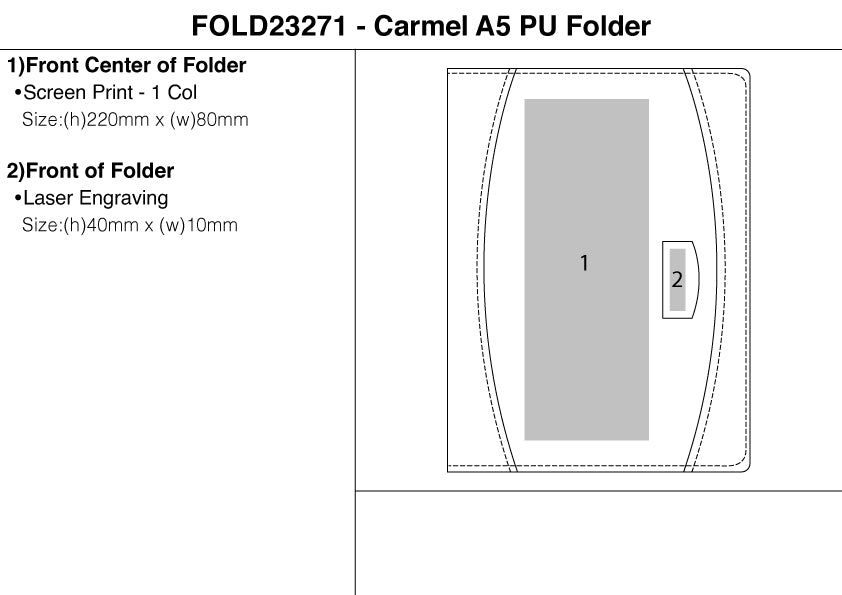 Carmel A5 PU Folder – Branded Conference Folders