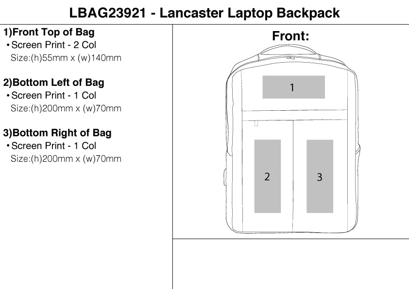 Lancaster Laptop Backpack – Branded Laptop Bags
