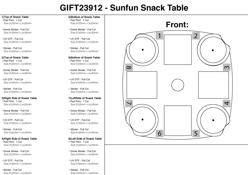 Sunfun Snack Table – Branded Picnic and Outdoor