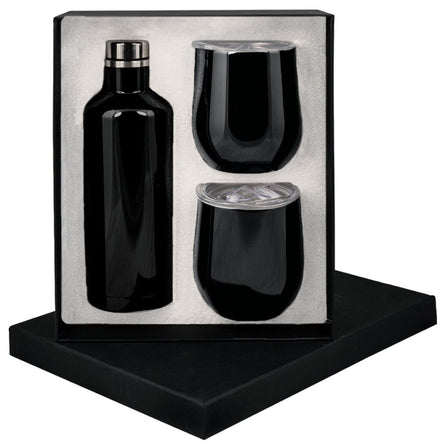 Manhattan Flask x2 Mugs Gift Set – Branded Drinkware
