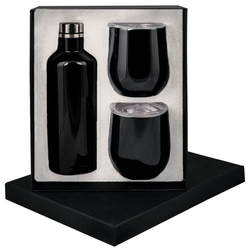 Manhattan Flask x2 Mugs Gift Set – Branded Drinkware