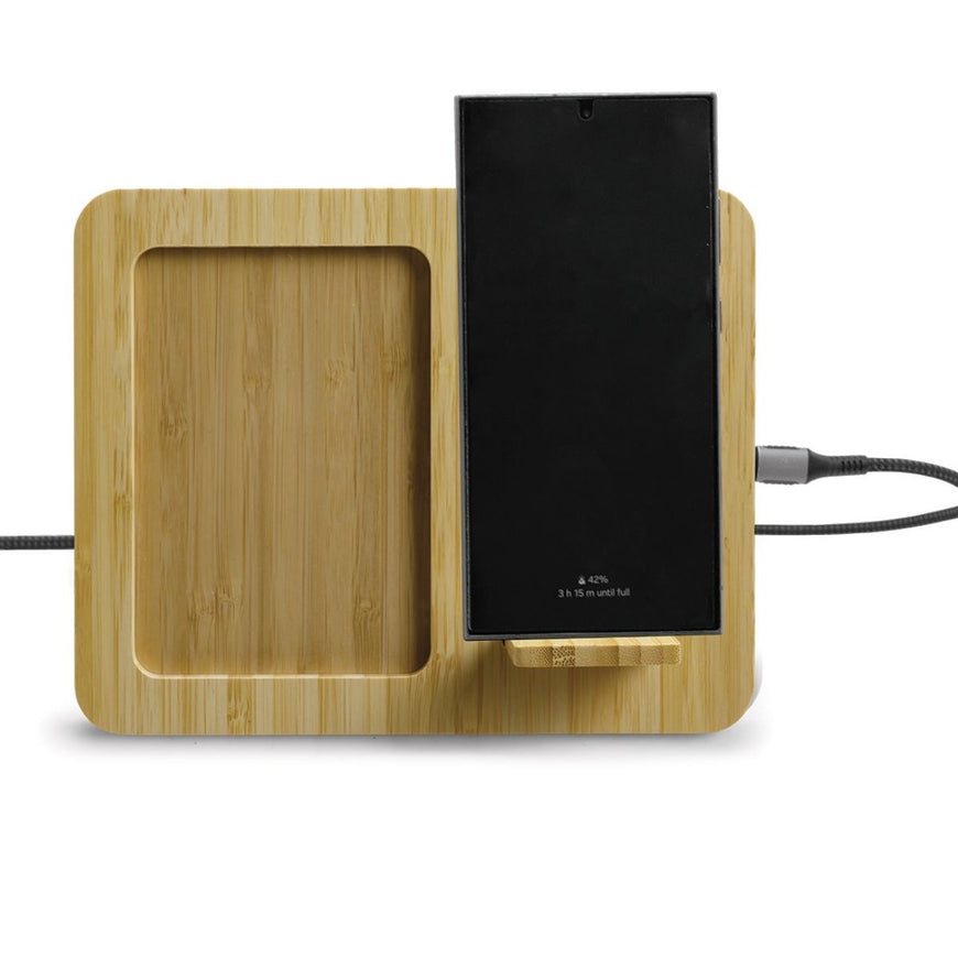 Bamboo Wireless Charger & Photo Frame – Branded Technology