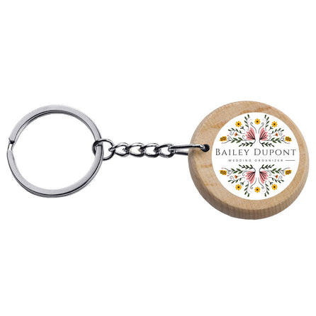 Round Wood Keyring – Branded Eco-Friendly