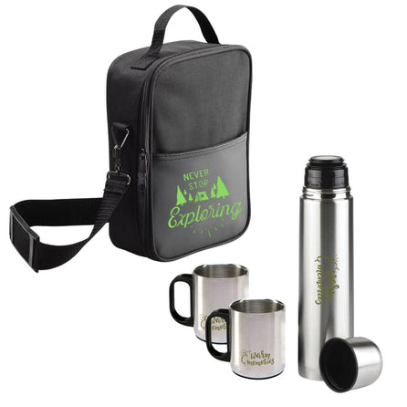 Flask Set 1x500ml Flask+2 x150ml Mugs/Si – Branded Leisure Travel
