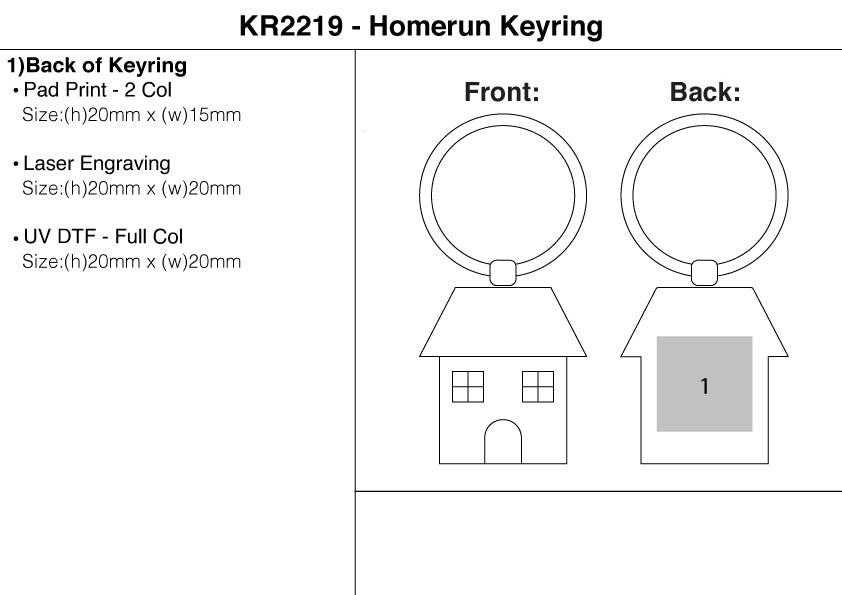 Homerun Keyring – Branded Keyrings