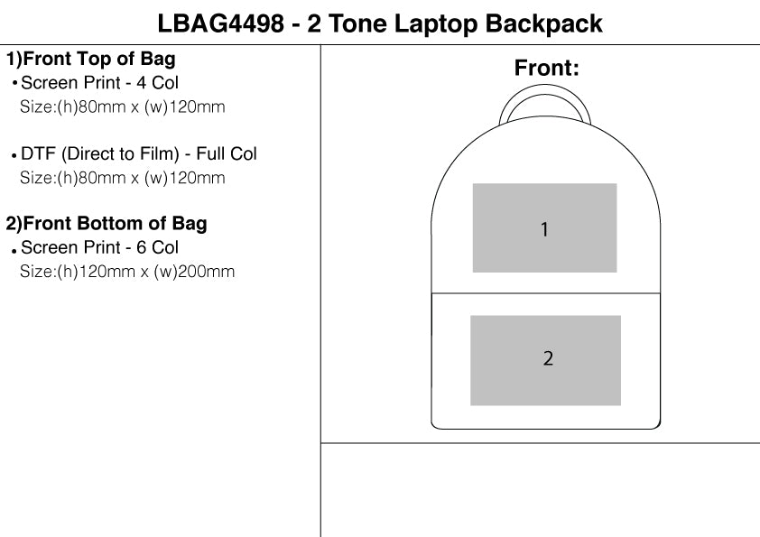 2 Tone Laptop Backpack – Branded Laptop Bags