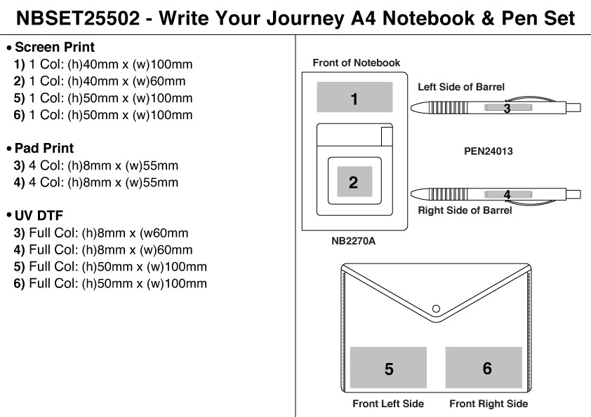 Lines & Legend Notebook & Pen Set – Branded Notebooks