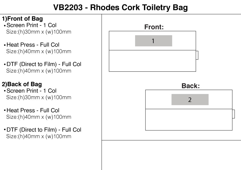 Rhodes Cork Toiletry Bag – Branded Personal Care