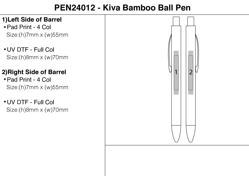 Kiva Bamboo Ball Pen – Branded Eco-Friendly