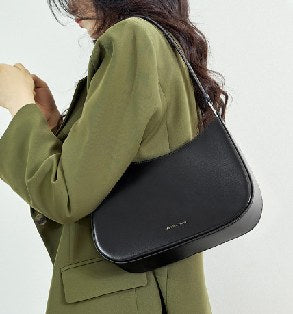 Cowhide Leather Shoulder Bag, Style 2053 in black, burgundy, brown