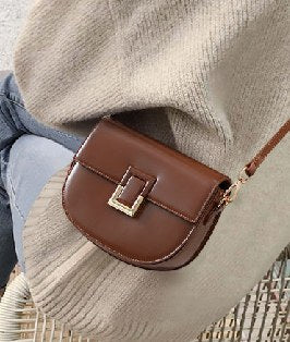 Cowhide Leather Crossbody Bag, Style 2093 in coffee, black, white