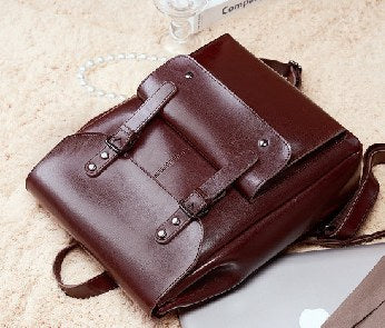 Cowhide Leather Backpack, Style 2300 in black, brown, coffee