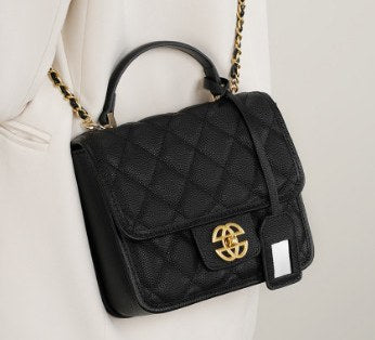 Top-Grain Cowhide Top-Handle Bag, Style 2350 in black