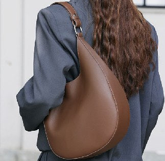 Cowhide Leather Shoulder Bag, Style 2516 in black, brown, coffee
