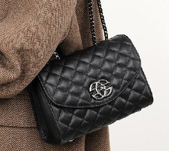Top-Grain Cowhide Shoulder Bag, Style 2521 in black