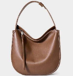 Cowhide Leather Shoulder Bag, Style 2522 in black, brown, coffee