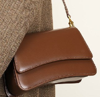 Cowhide Leather Shoulder Bag, Style 2550 in black, burgundy, coffee