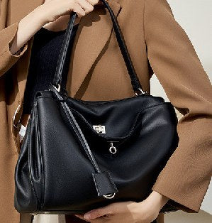 Sheepskin Top-Handle Bag, Style 2780 in black, white, grey