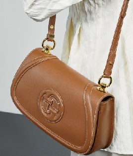 Cowhide Leather Shoulder Bag, Style 3002 in brown, black