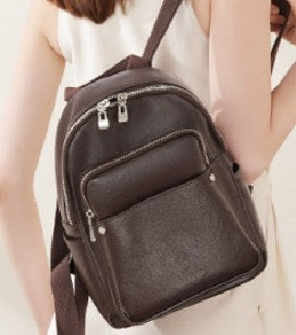 Top-Grain Cowhide Backpack, Style 3021 in coffee, brown, black