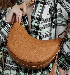 Top-Grain Cowhide Shoulder Bag, Style 3068 in brown, khaki, black